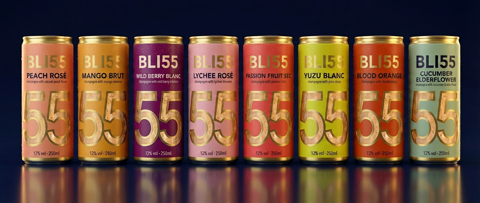 All 8 BLI55 flavors lined up